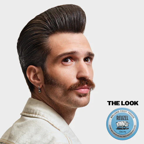 Get REUZELED Blue Pomade + 3 in 1 Shampoo Set