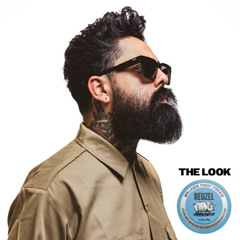 Get REUZELED Blue Pomade + 3 in 1 Shampoo Set