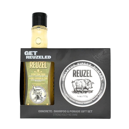 Get REUZELED Concrete Pomade + 3 in 1 Shampoo Set